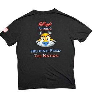 Kellogg’s‎ Strong Helping Feed The Nation Tee T Shirt XL Black Tony The Tiger